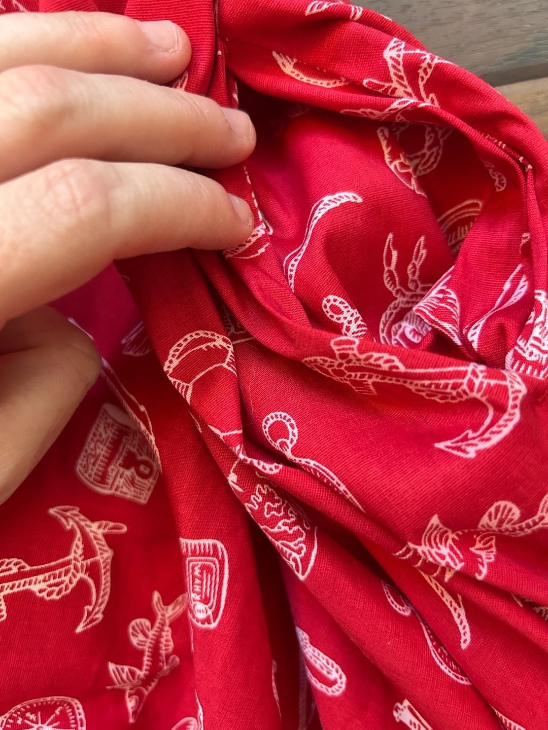 Retro Hell Bunny Red Nautical Print Tie Strap Flare Dress Pinup Swing 40s