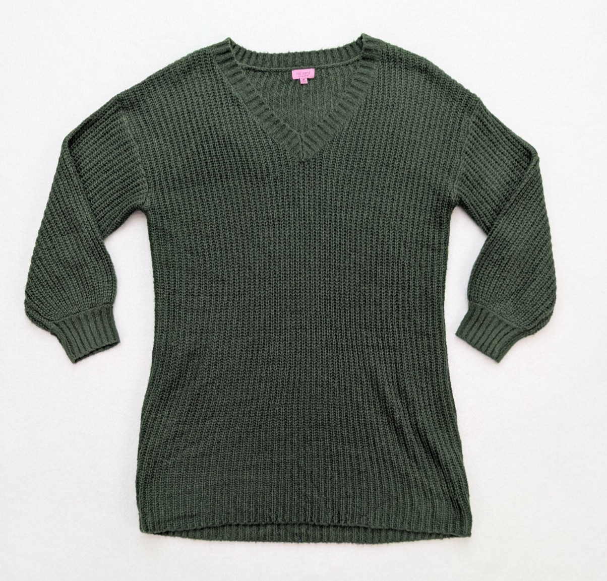 Mi Ami for Francesca’s Women’s Sweater Dress Size M Green