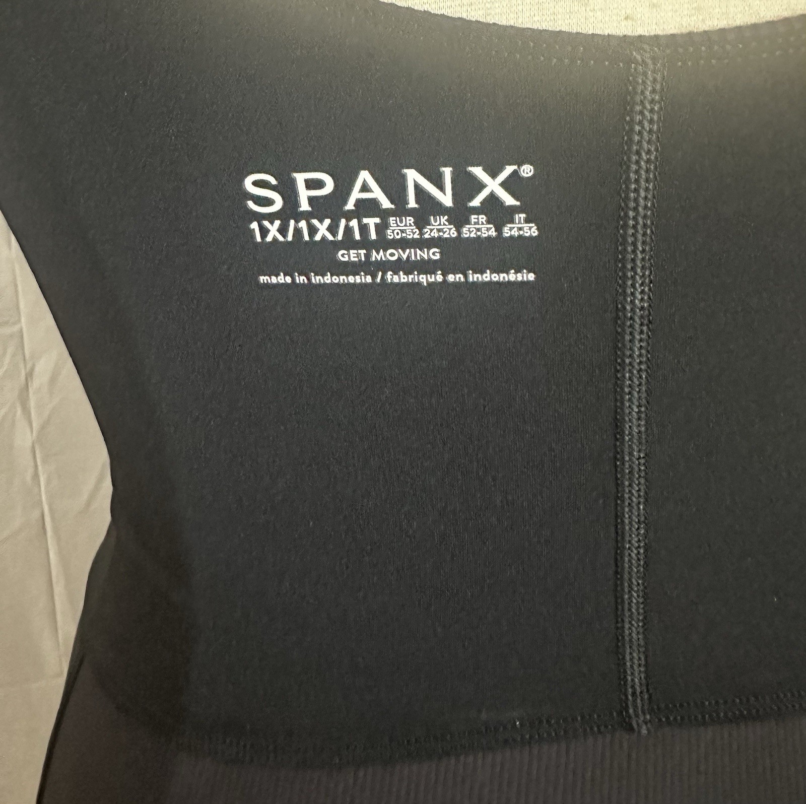 Spanx Get Moving Plus Size 1X Easy Access Ribbed Black Dress Stretchy Skort
