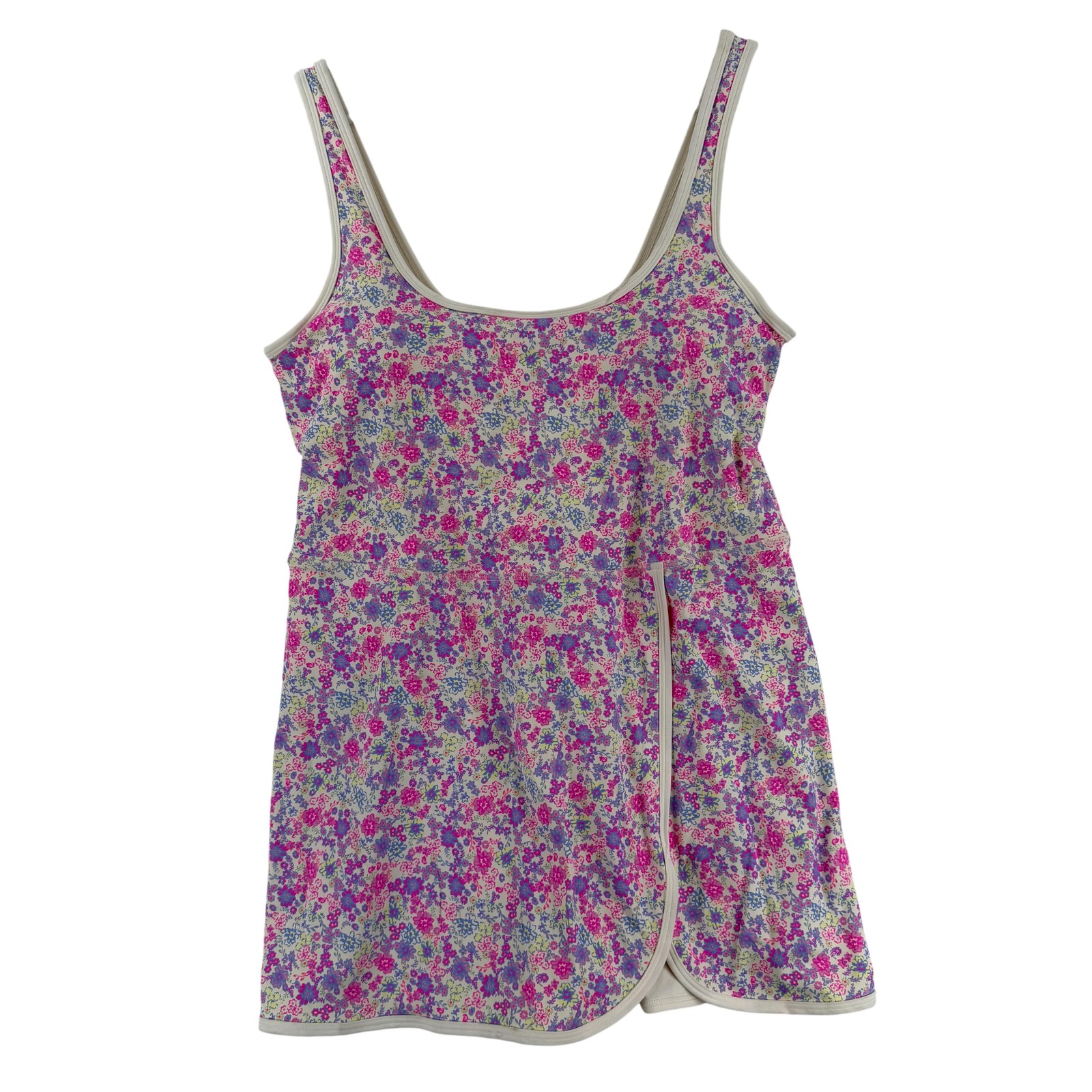 JoyLab Dress Womens XL Pink Floral Tank Fit & Flare Tennis Inner Shorts Athletic