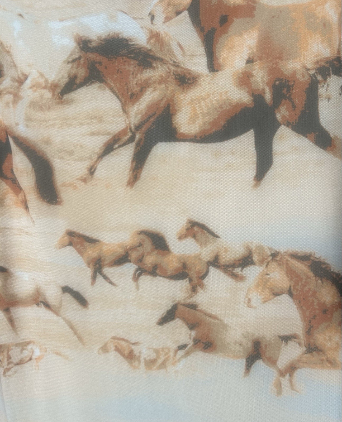 Urban Outfitters Beige Brown Horse Print Mesh Bodycon Mini Dress, Long Sleeve, L