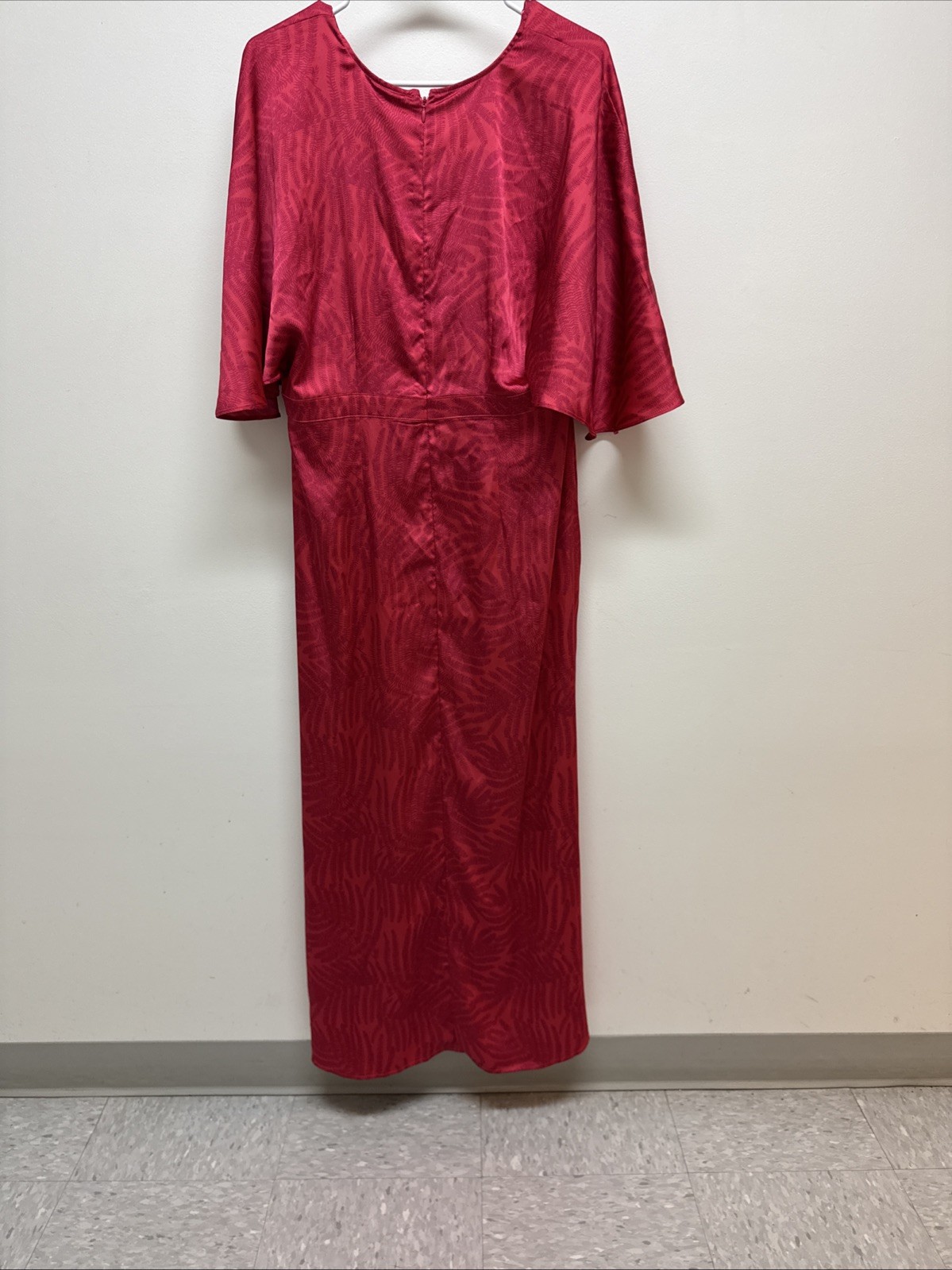 Fe Noel Target Maxi Dress Kimono Style Red Silk Fern Perfect 🤩 Summer Size 12