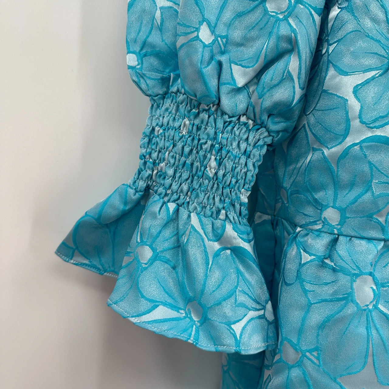 Pomander Place by Tuckernuck Blue Daisy Jacquard Kenzo Dress size L Large
