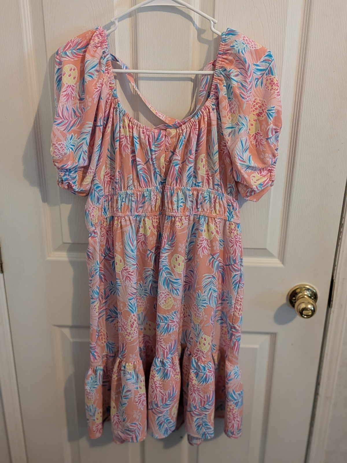 Simply Southern Pink Pineapple Sundress Size M