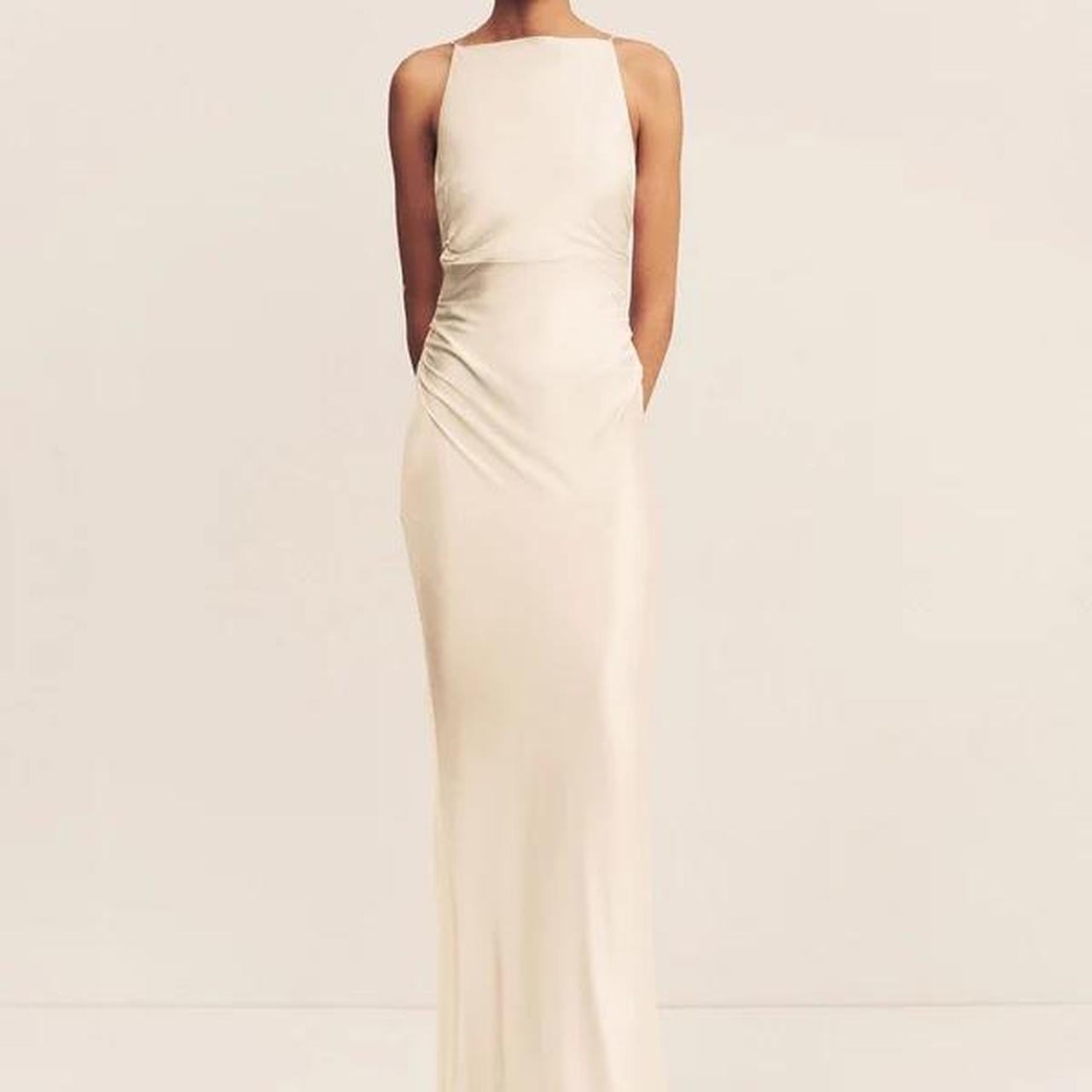 SHONA JOY La Lune High Neck Ruched Maxi Dress size 6