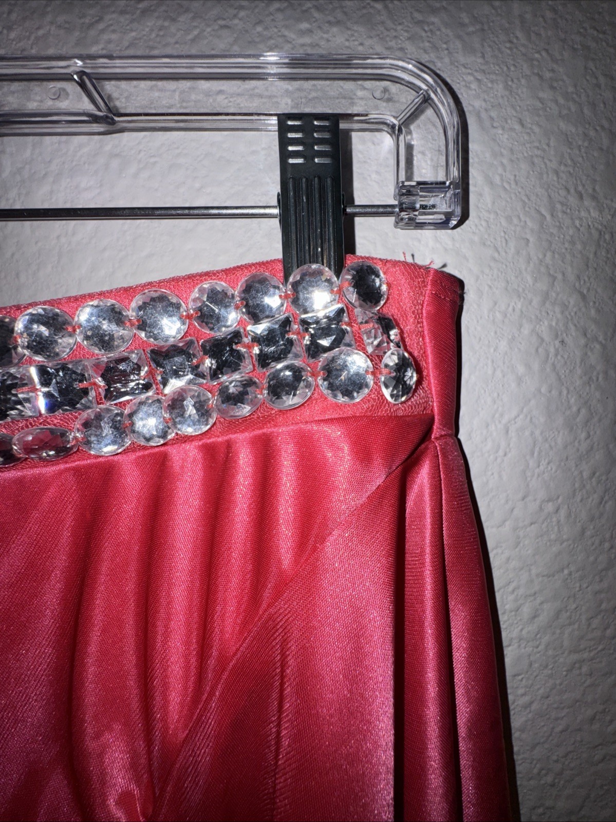 Ruby Roxs One Shoulder Pink Cocktail Dress Size Large Party Rhinestones Sexy