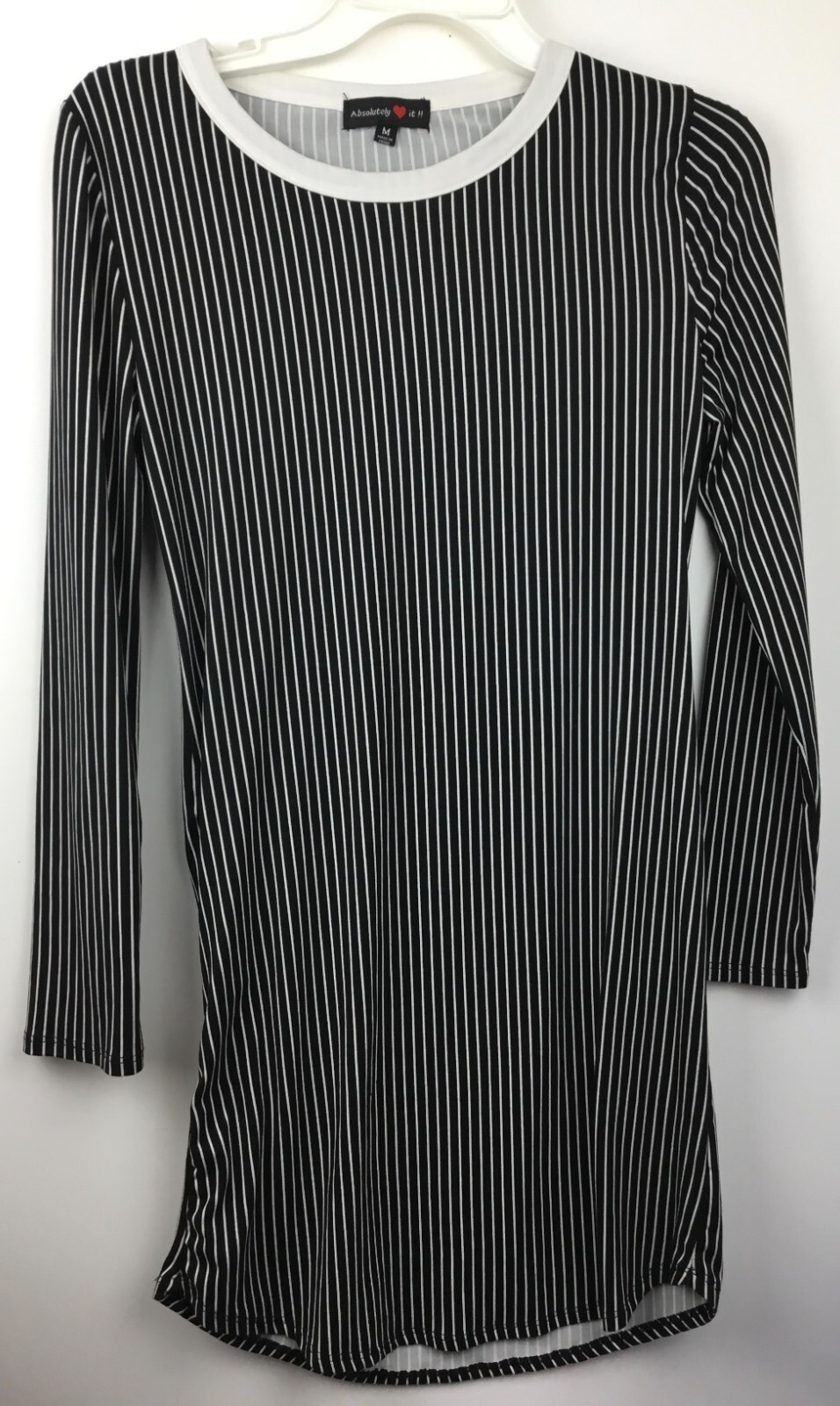 Absolutely Love It Woman’s Long Sleeve Striped Medium Pullover Tunic/Dress