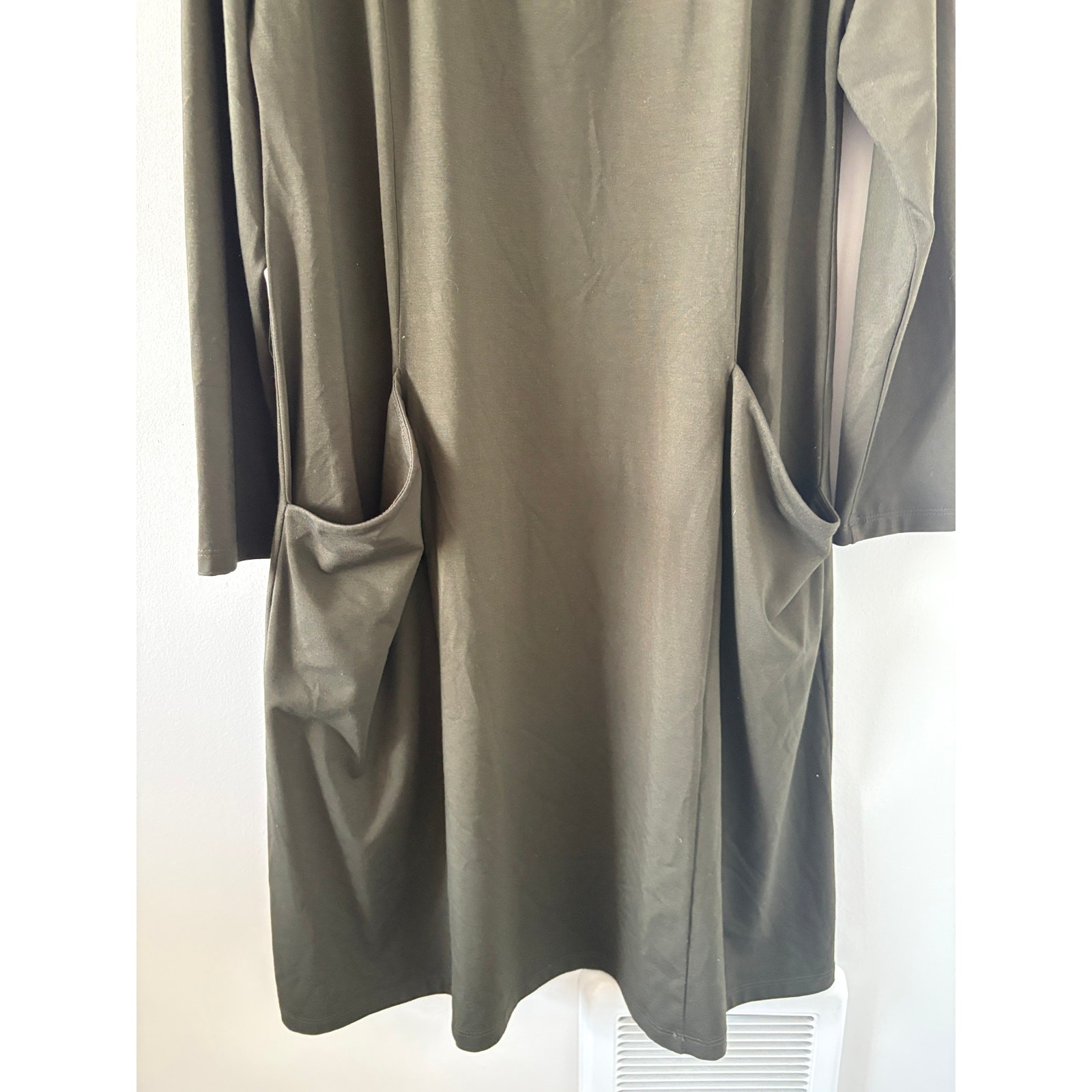Miik Canada Bamboo Oversized Midi Dress Sz L Boho Lagenlook Minimalist Scandi