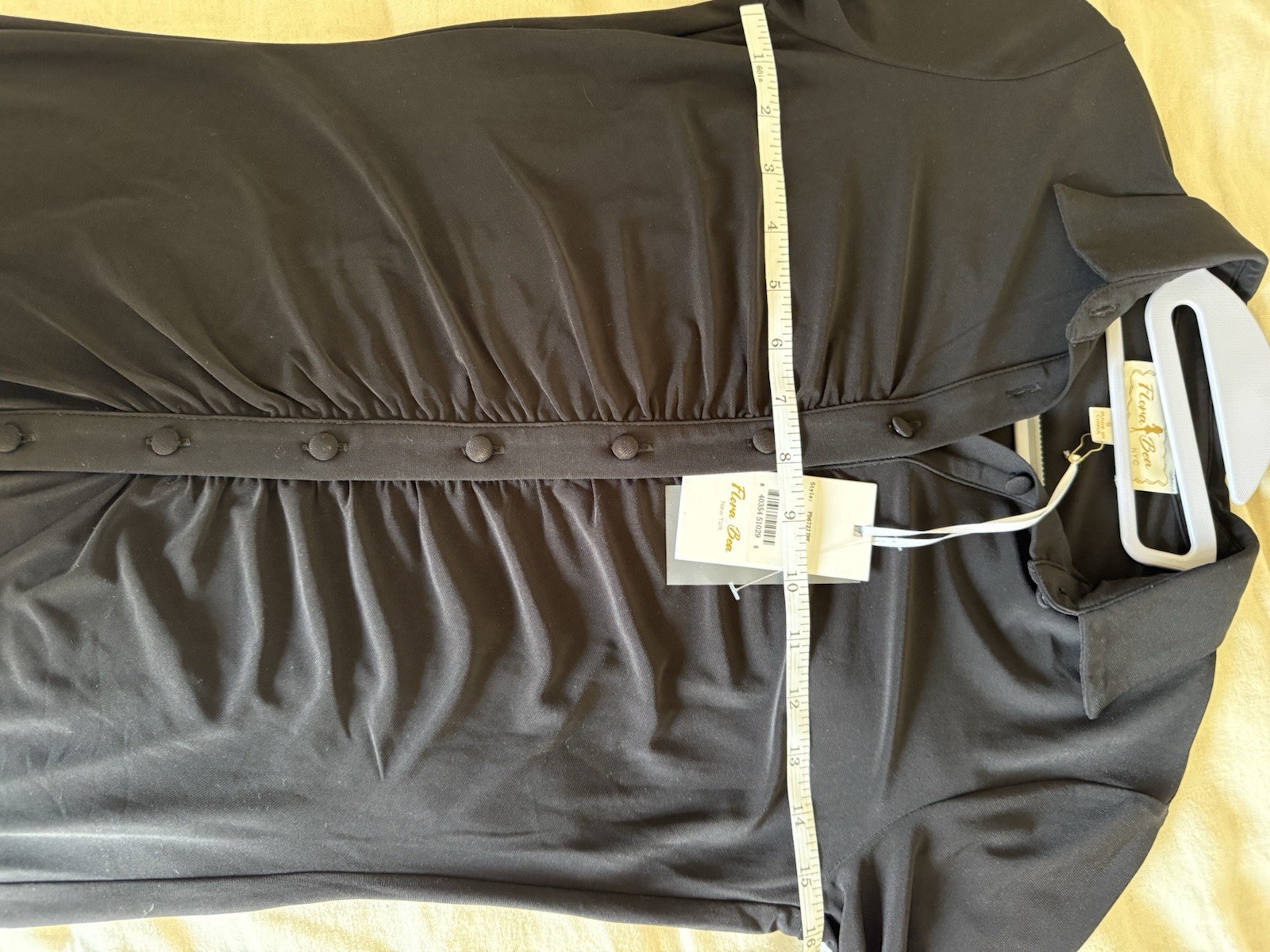 NWT Flora Bea BUTTON DOWN RUCHED MIDI DRESS WOMEN SIZE S