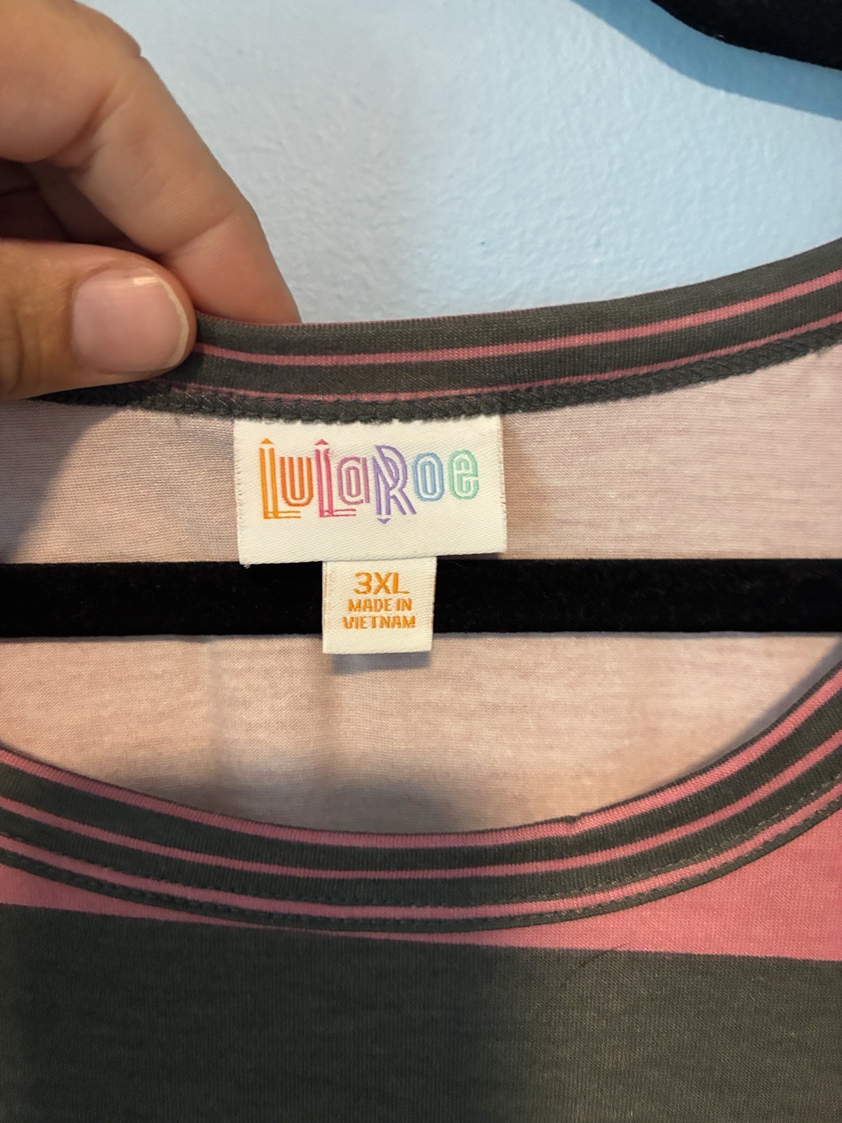 Women’s LuLaRoe Great and pink striped dress With pockets Size 3xl New with Tags