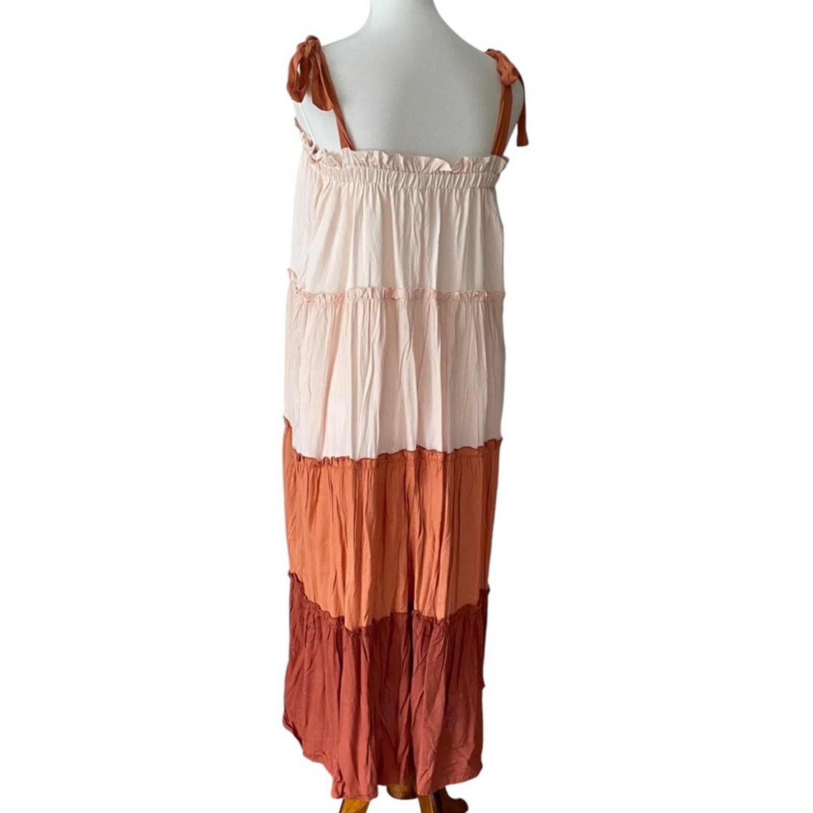 Large Dress Midi Boho Dress Bohemian Maxi Resort Cruise Terra Cotta Vacation