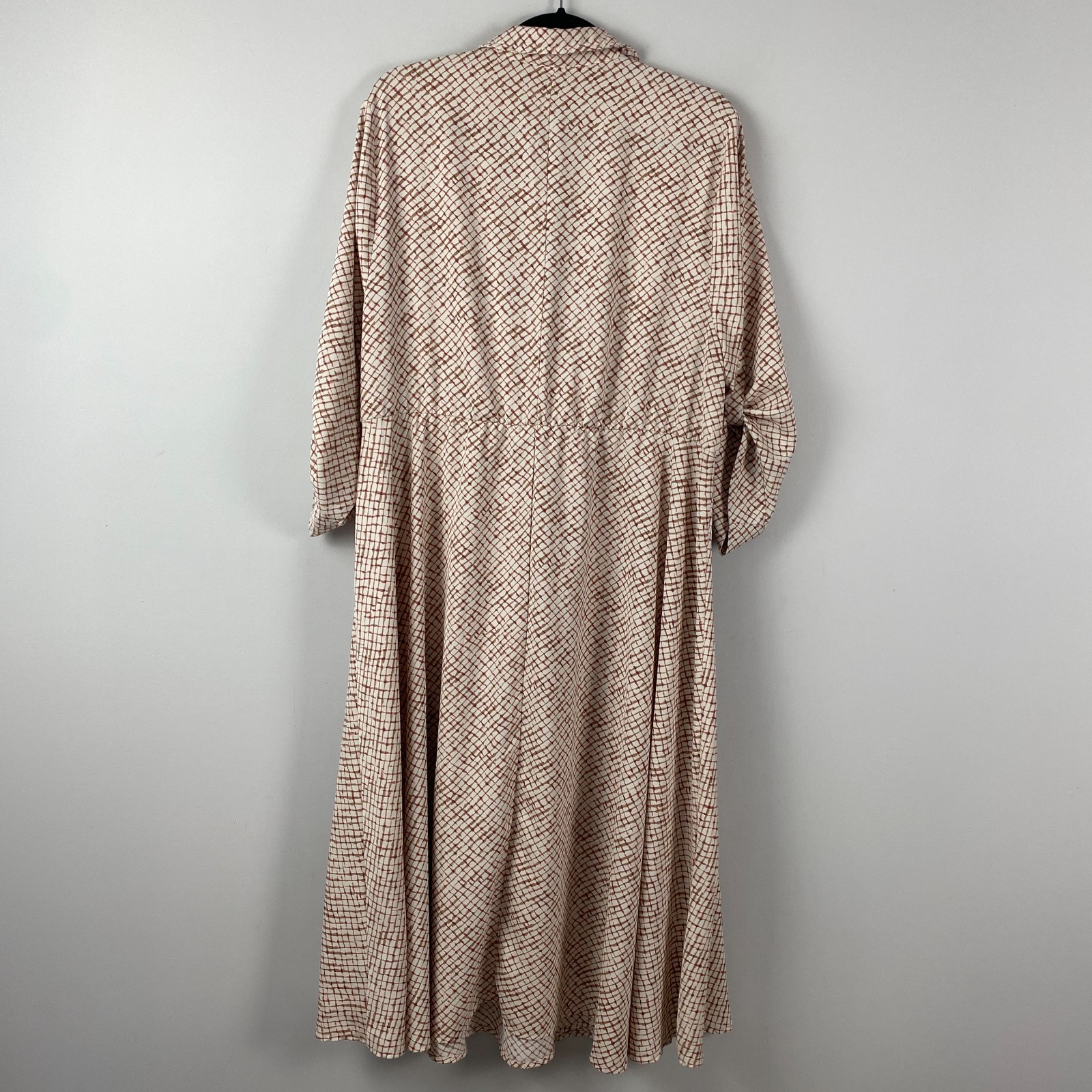 Torrid Midi Studio Crepe De Chine Collared Shirt Dress Size 3X Roll Tab Sleeve
