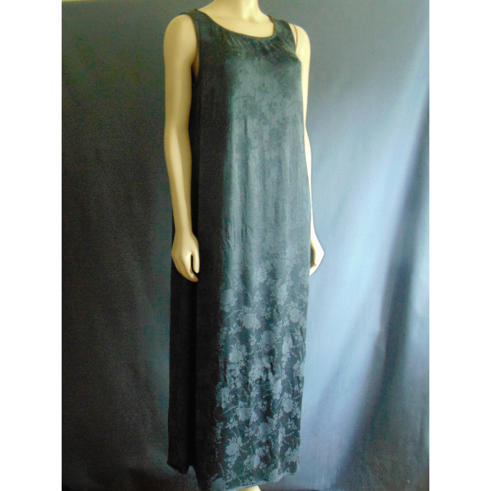 Current/Elliott Blue Wayfarer Stripe Cotton Hemp Distressed Muscle Tee Dress 1