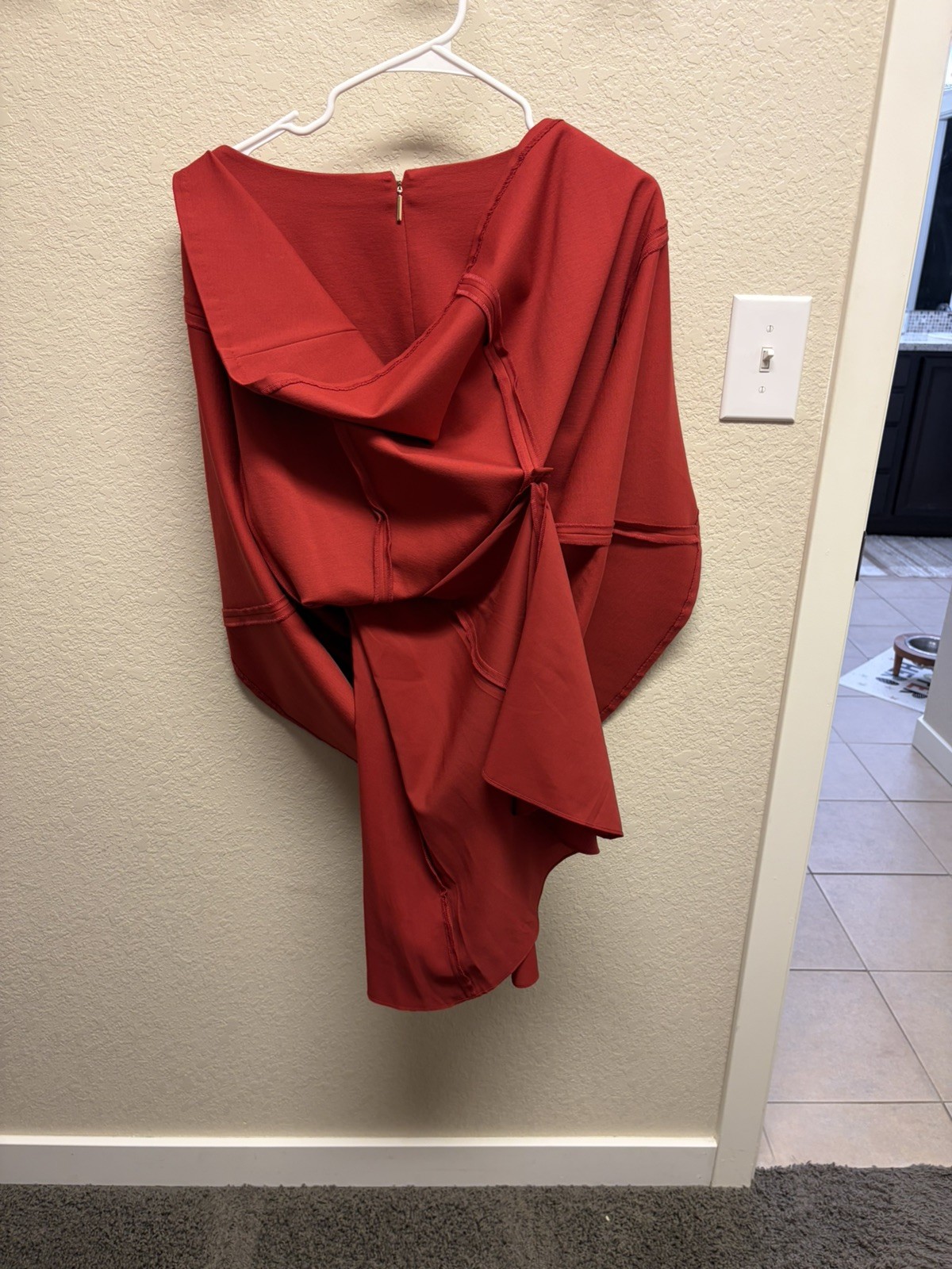 Kate Spade New York NWT Red Fit & Flare Dress Puff Sleeve Square Neck M