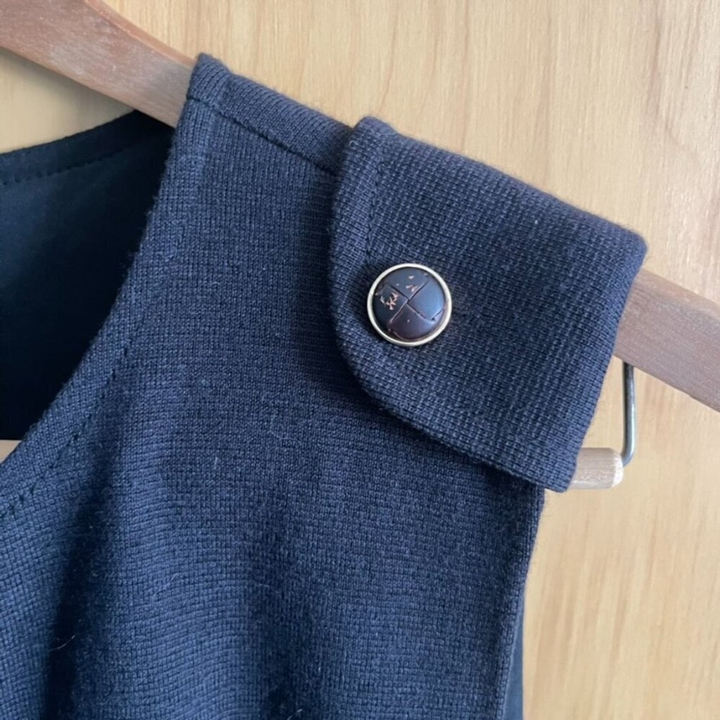 Tory Burch Declan Dress Wool Blend Black