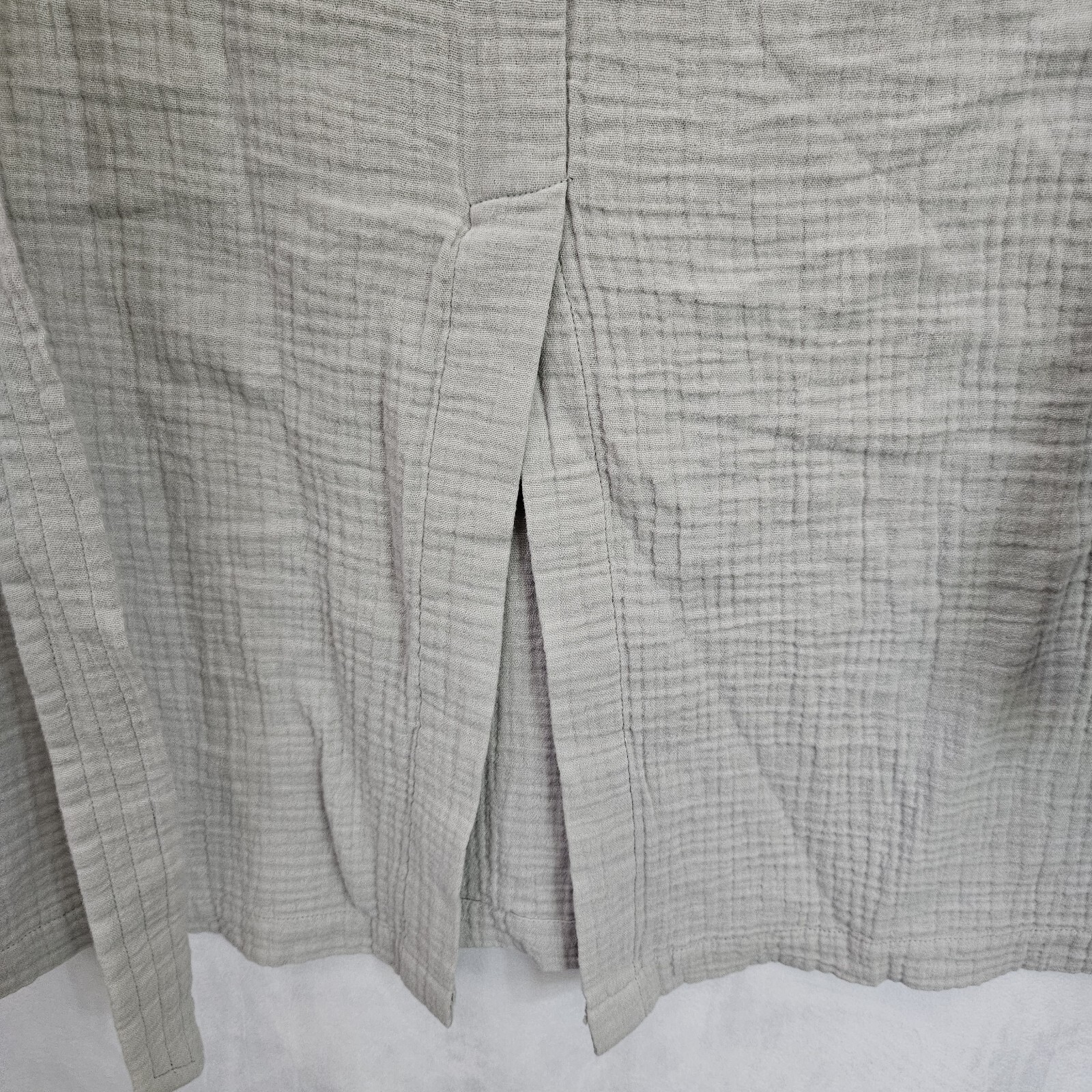 NWT FAHERTY Dress Sz M Dream Cotton Costa Grey Dawn Gauzy Midi Sleeveless Costal
