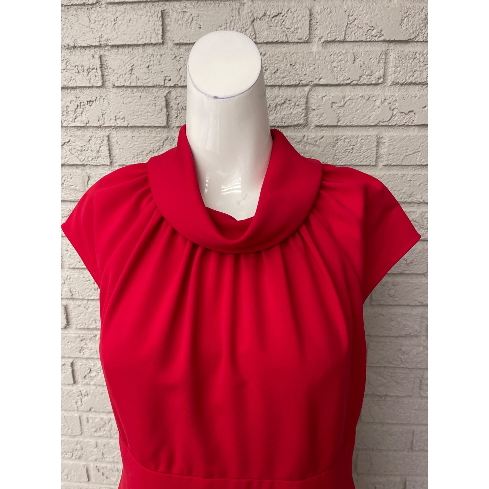 Petite Sophisticate Fold-Over Collar Sheath Dress Size 10P