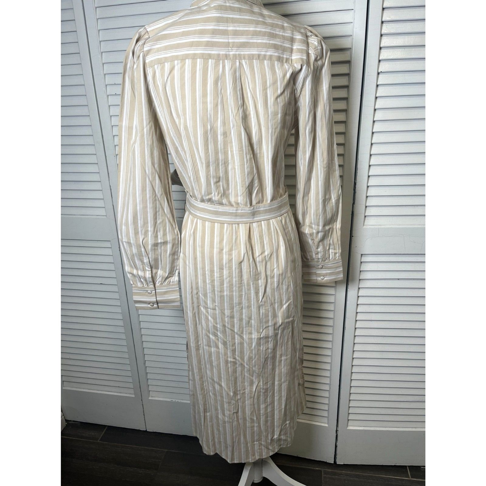Vineyard Vines Striped Size Small Twill Midi Shirt Dress 98% cotton Preppy