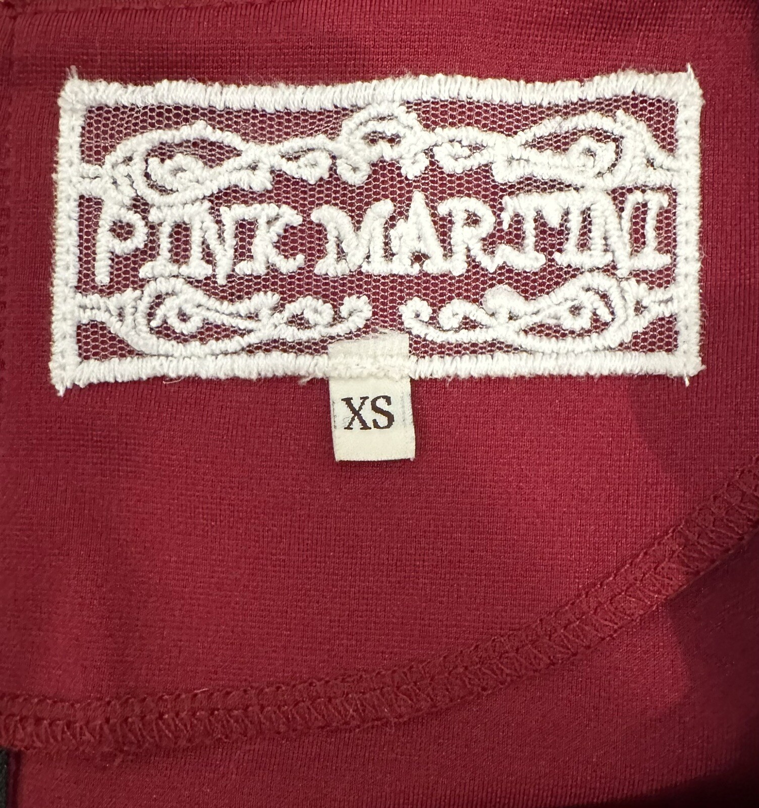 Pink Martini On The Boardwalk Burgundy Dress, Size XS, MSRP $89