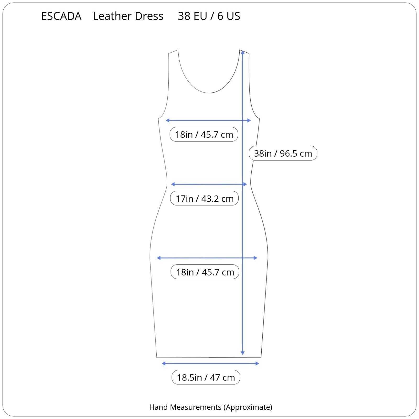 Escada Leather Sleeveless Midi Dress Womens EU 38 US 6 Light Umber Tan Scalloped