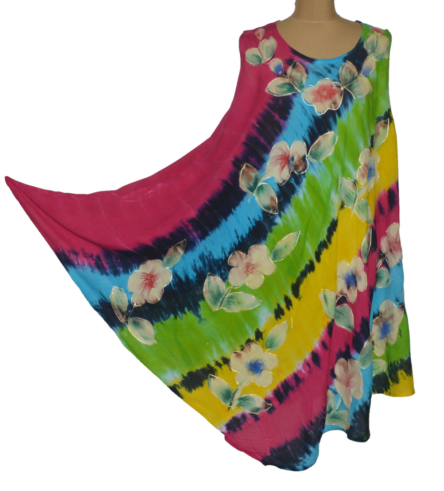 Summer dress tunic beach dress dress hippie boho tie dye 38 40 42 44 46 48 N°79.2