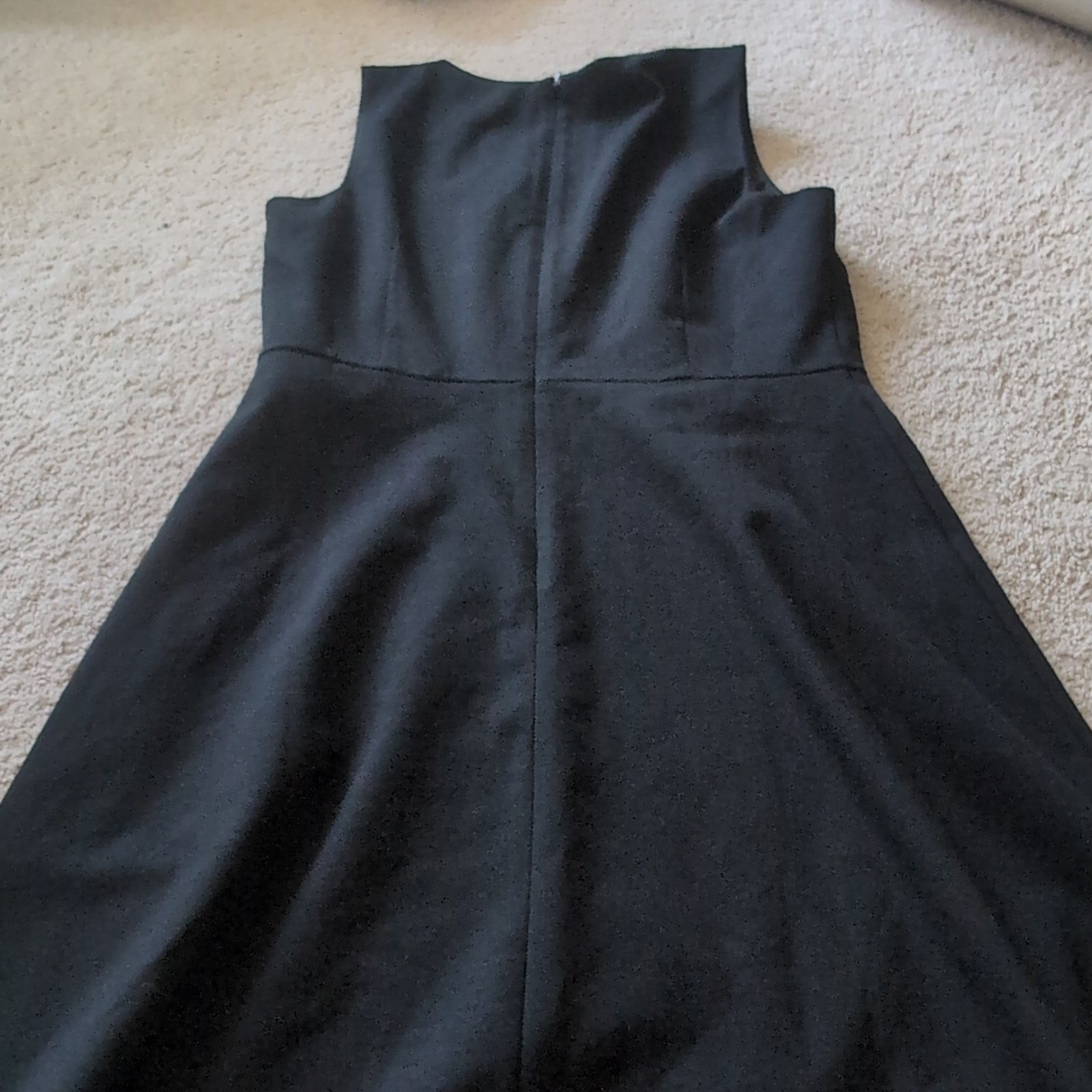 NWT! Black Talbots Dress 10 A-flare Sleeveless Rayon Blend Scallop Neck