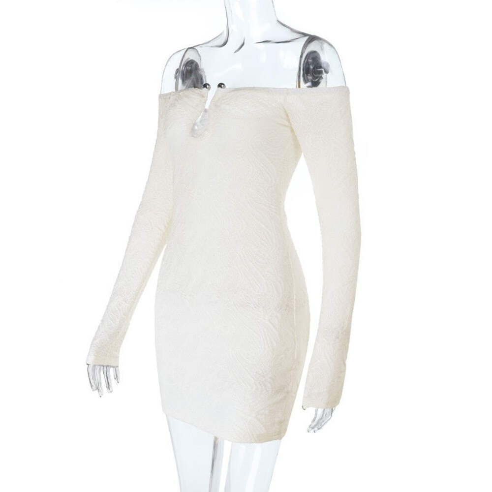 Apricot Allure Dress – One-Shoulder Bodycon Style