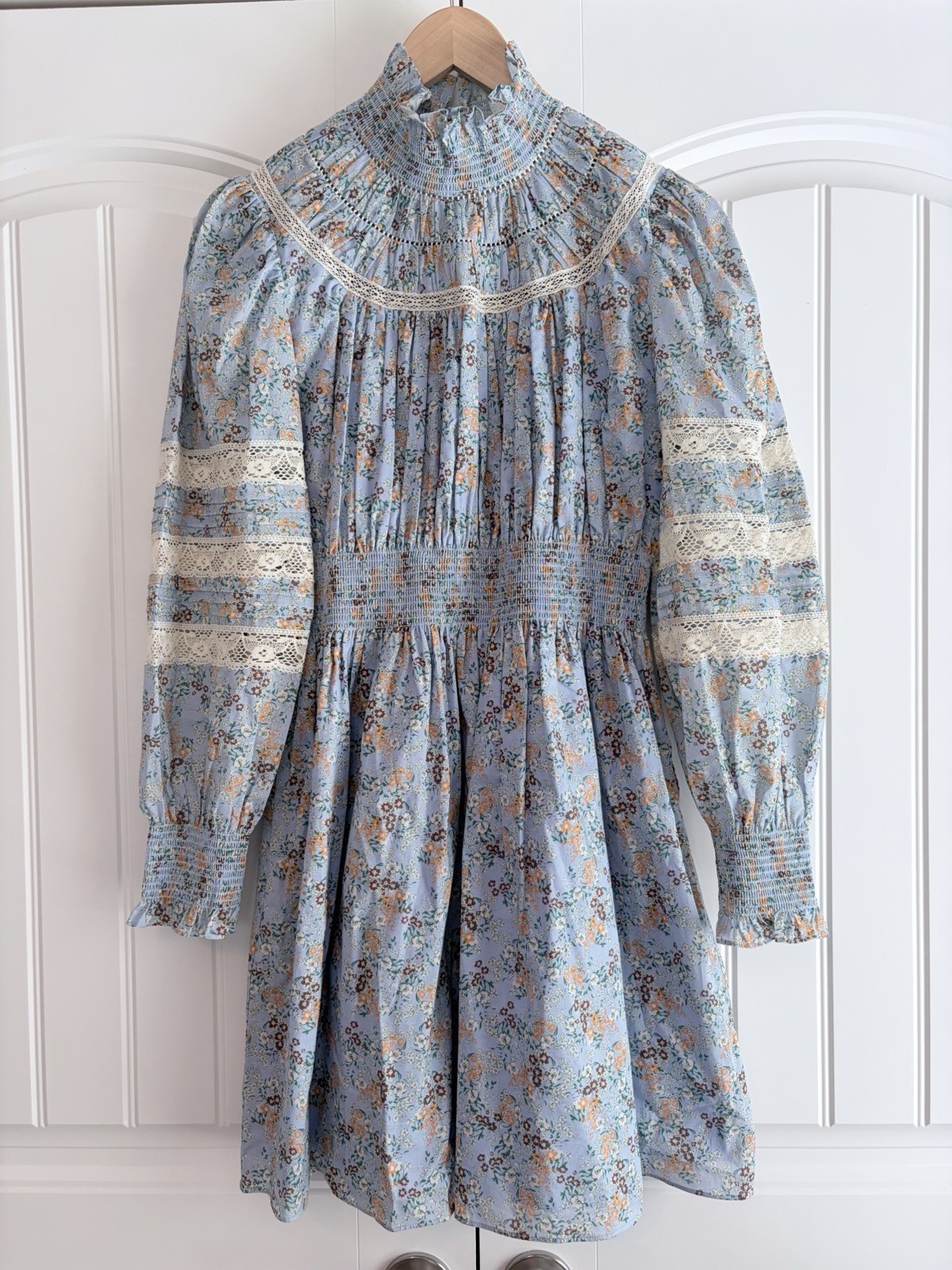 Hunter Bell Ryan Floral Mini Dress NWT Puff Sleeve Cottagecore Dress Size M