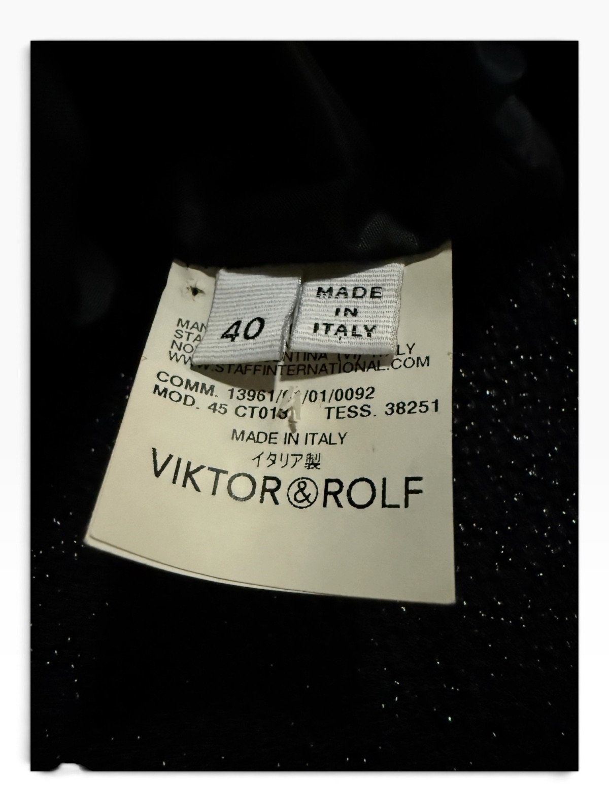 Viktor & Rolf Black Textured Metallic Cloqué Sheath Dress Cap Sleeve Size IT 40