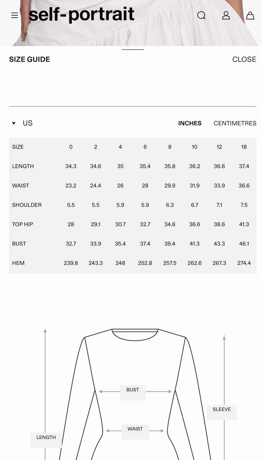 self portrait WHITE COTTON GATHERED MINI DRESS $ 520 US 0 UK 4