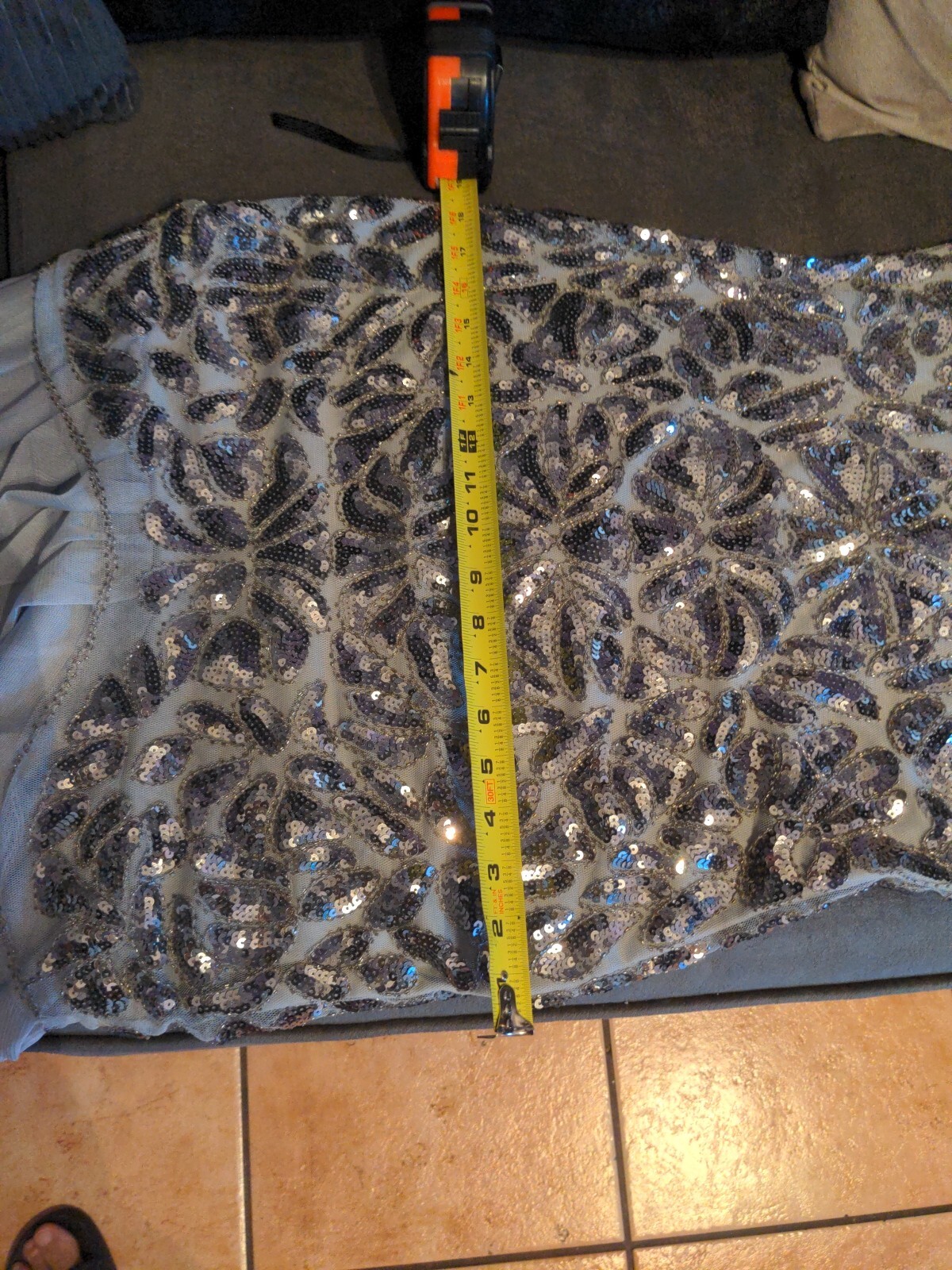 Pretty Guide 1920’s Dress Sequined Gatsby Inspired S Trumpet Illusion Neck NWT