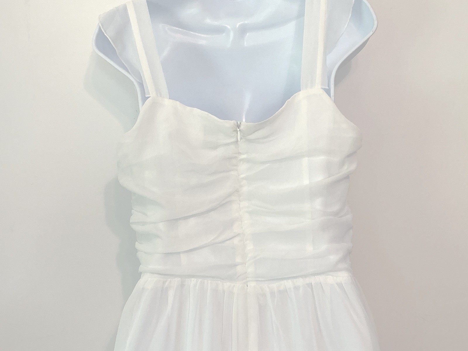 Princess Polly So Sweet White Mini Dress Chiffon Flutter Sleeve 8 Coquette Party