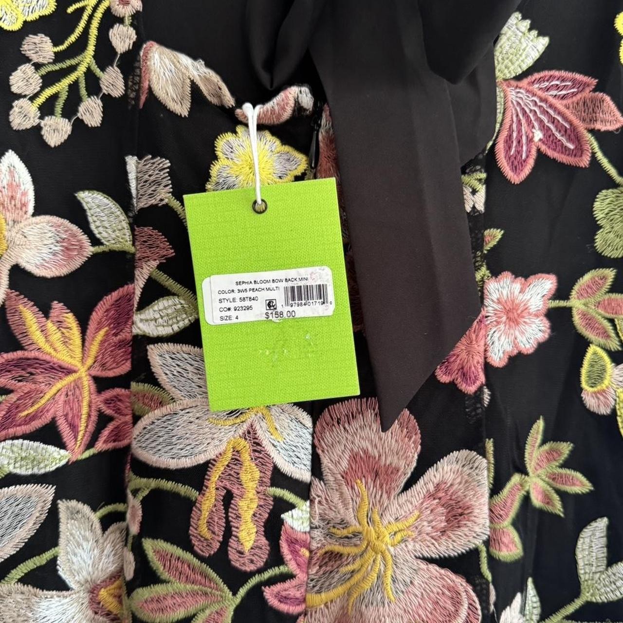 Sam Edelman Women’s Black Embroidered Floral Dress Size 4 NWT