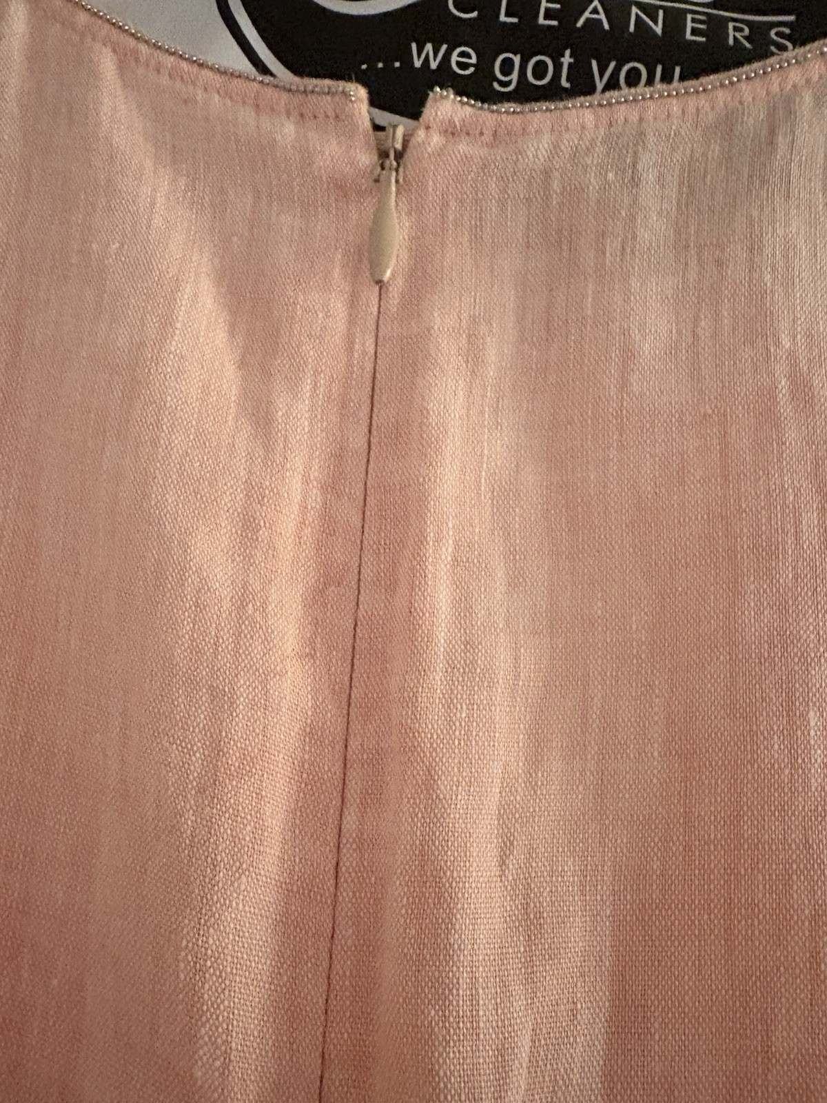 Lafayette 148 Peach/Pink Midi Linen Dress M