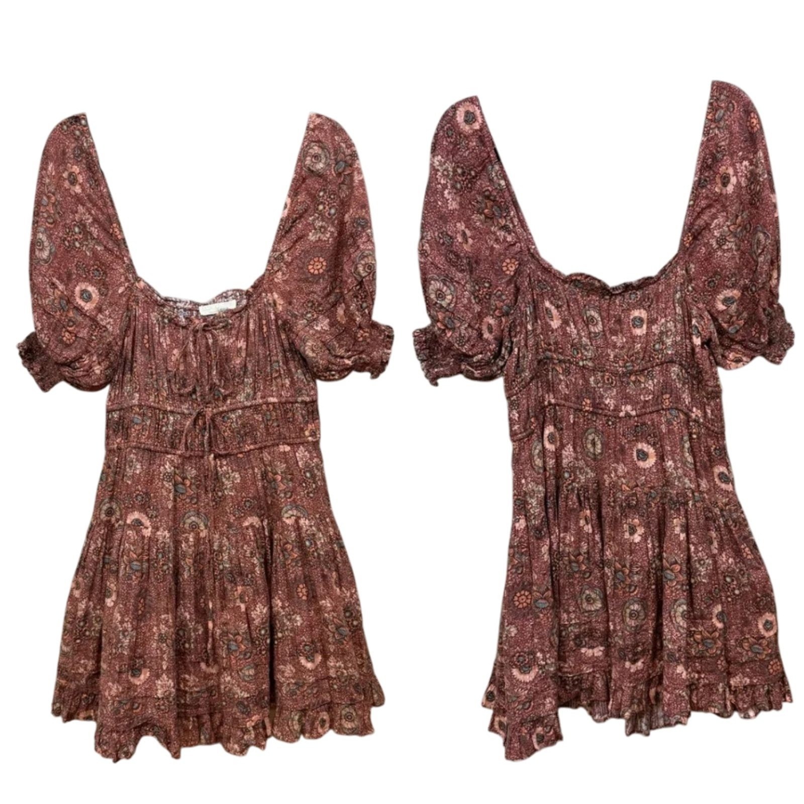 Ulla Johnson Juniper Mini Dress Rosebud Floral Smocked Cottagecore Boho Size 2
