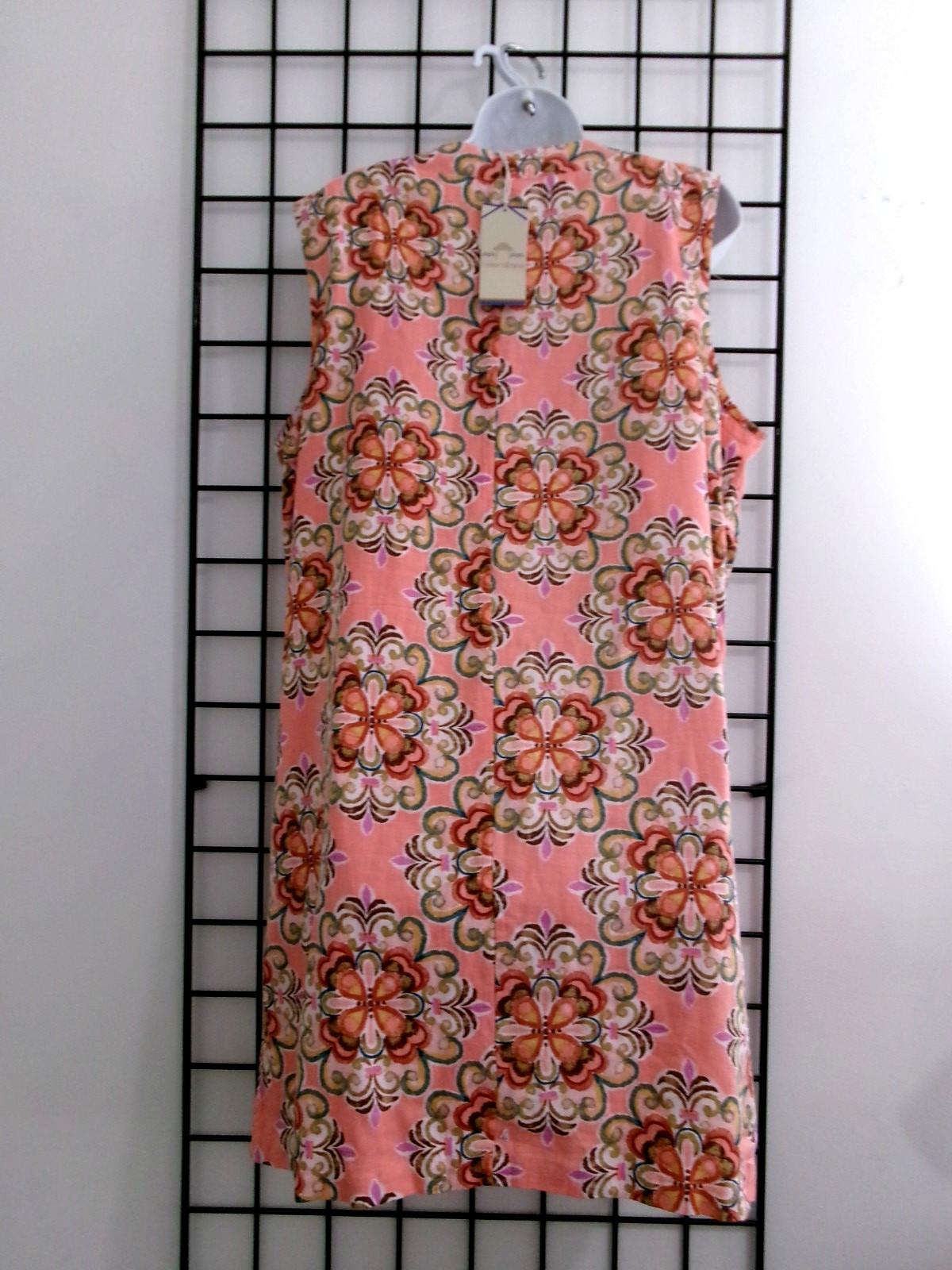 “NEW” CASA CABANA 🌸 SIZE XL == CORAL FLORAL PRINT / LINEN BLEND SHIFT DRESS
