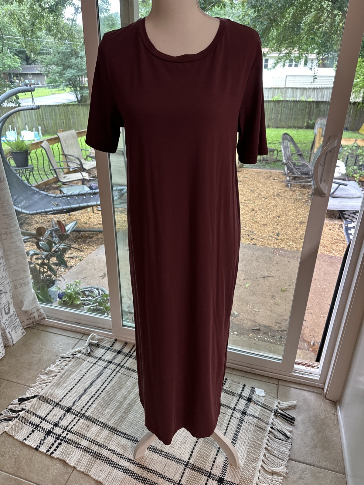 Mod Ref Burgundy Size Medium Maxi With Side Slits A118