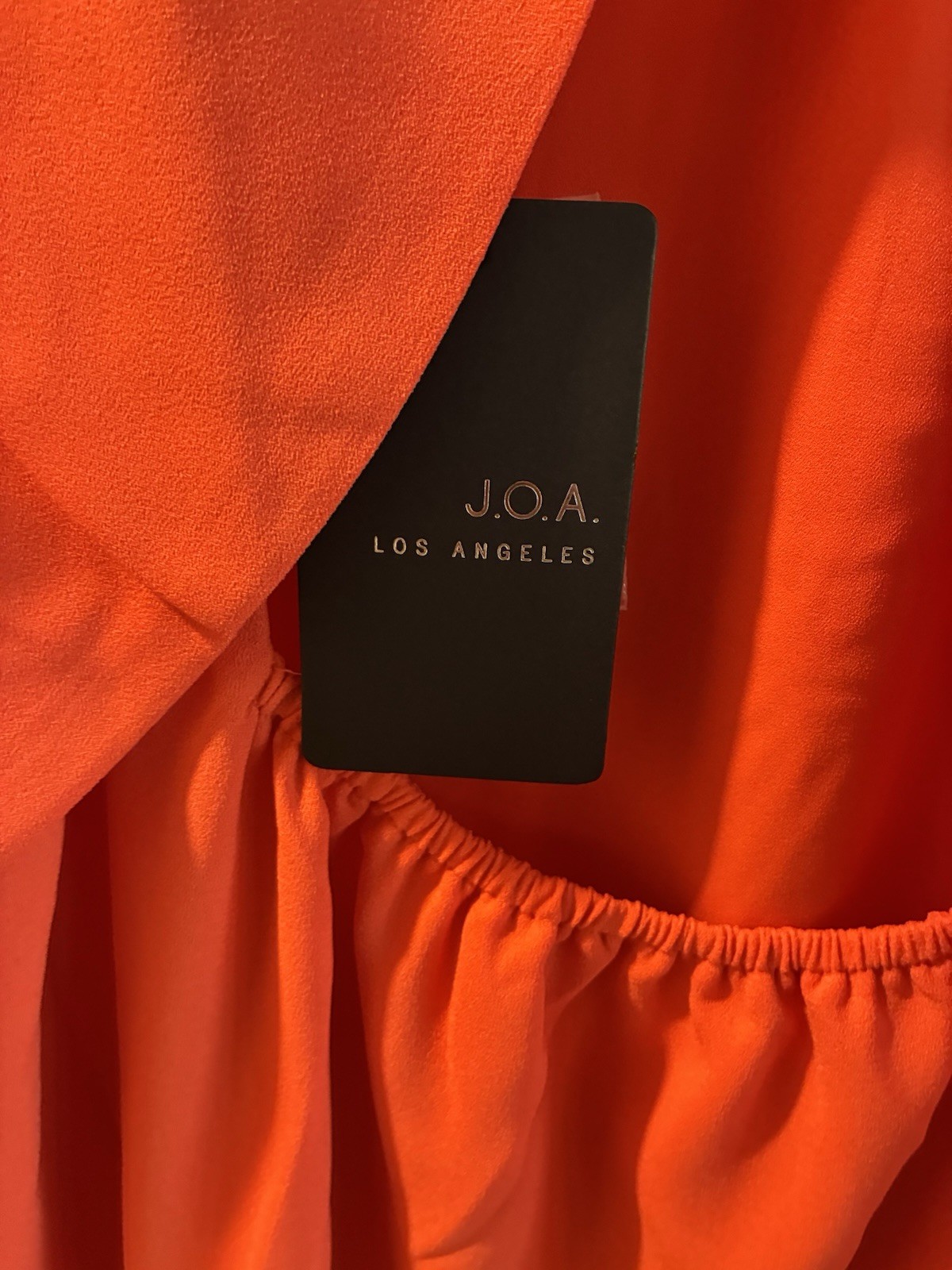 J.O.A. Los Angeles Orange Solid Shift Short Dress High Neck Sleeveless M
