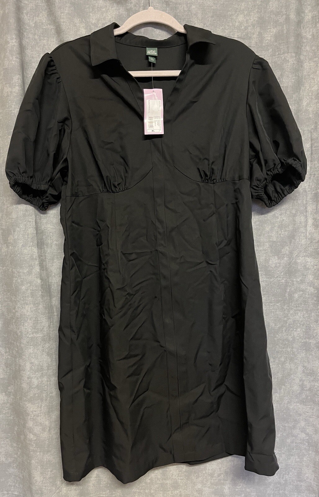 juniors size XL Wild Fable mini dress black bubble sleeve high waist