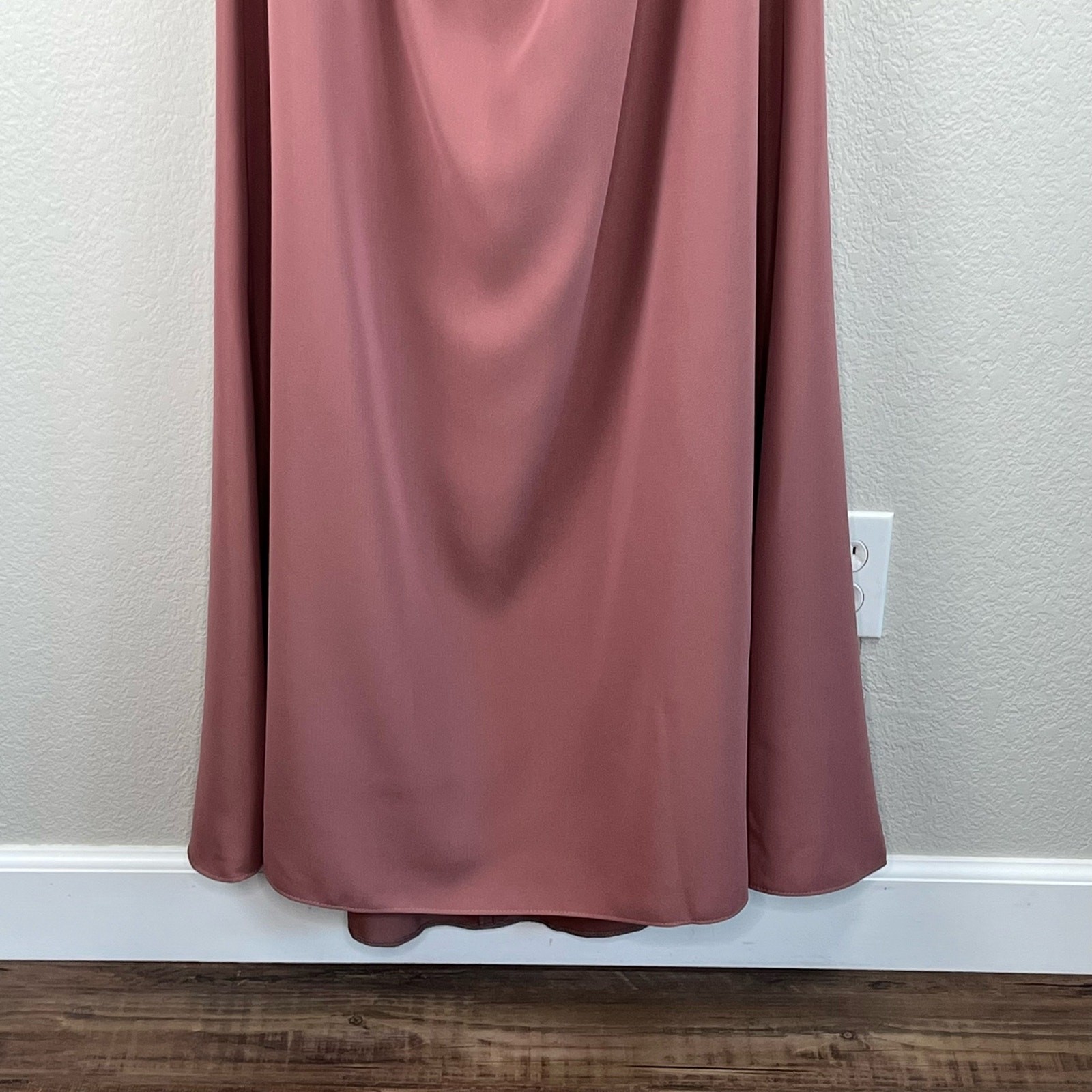 After Six High Neck Halter Maxi Gown Sienna Open Back Luxe Charmeuse 20 NWT