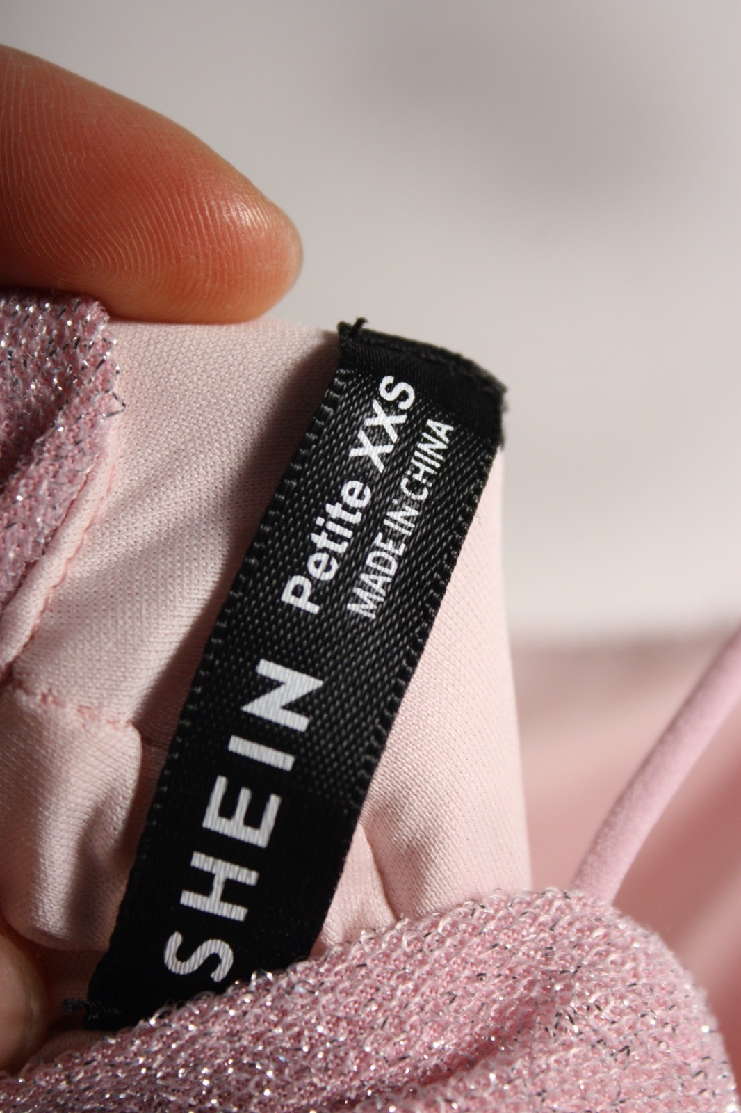 Shein Womens Shimmery Mesh Slinky Dress – Pink – Size 2XS (g24)