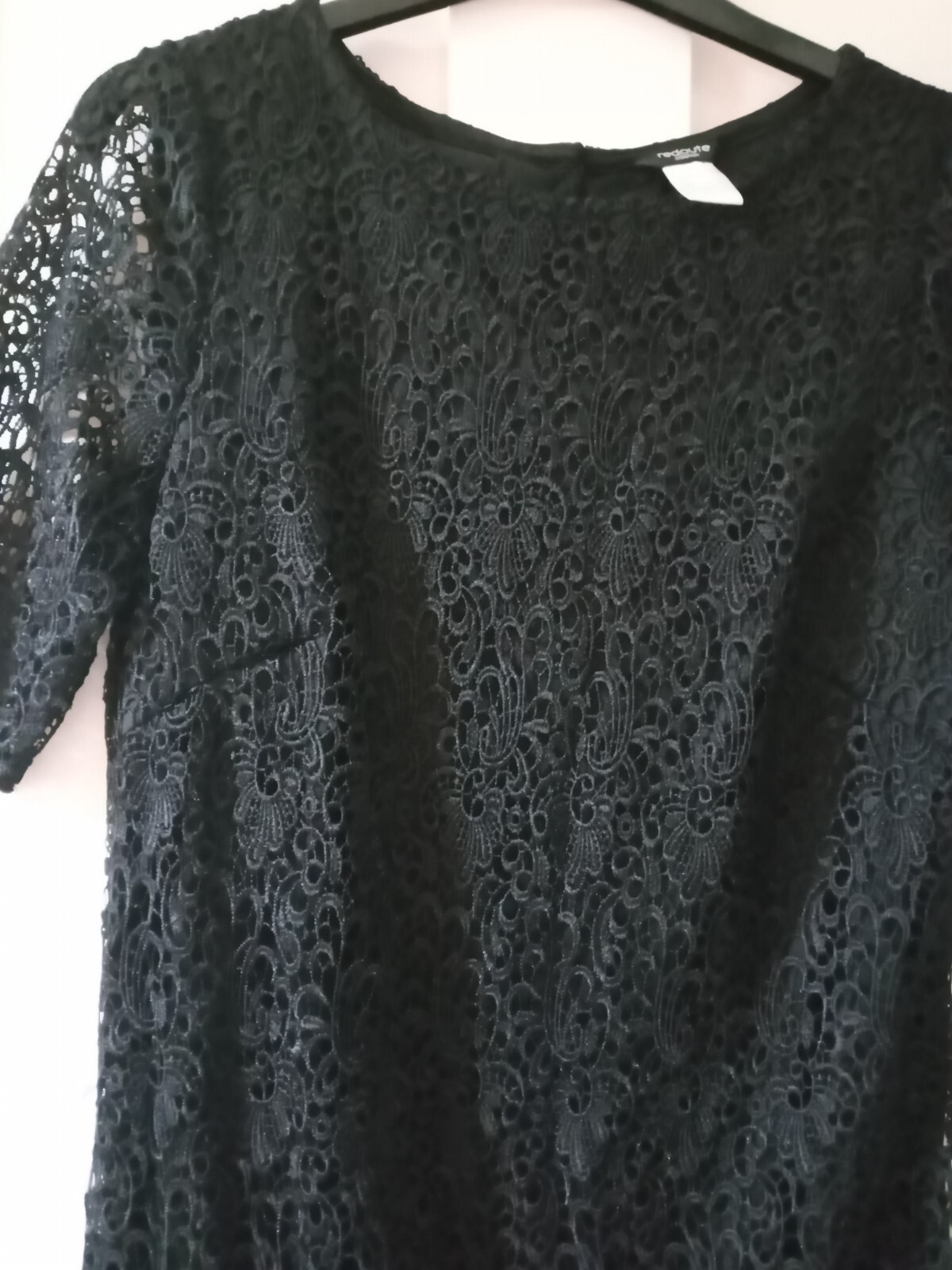Ladies La Redoute Black Lace Short Sleeved Midi Dress Size 10 – VGC – Worn once