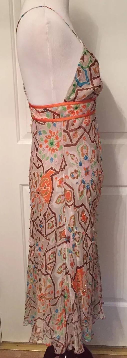 DIANE VON FURSTENBERG DVF WOMENS DRESS SILK SLIP MARRAKESH TILE PRINT NEW $193 2