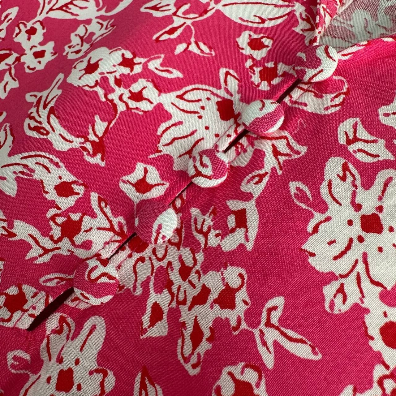 Untuckit Shift Dress M Lucy Sleevless Pink Floral Belted Pockets Ruffled Hem