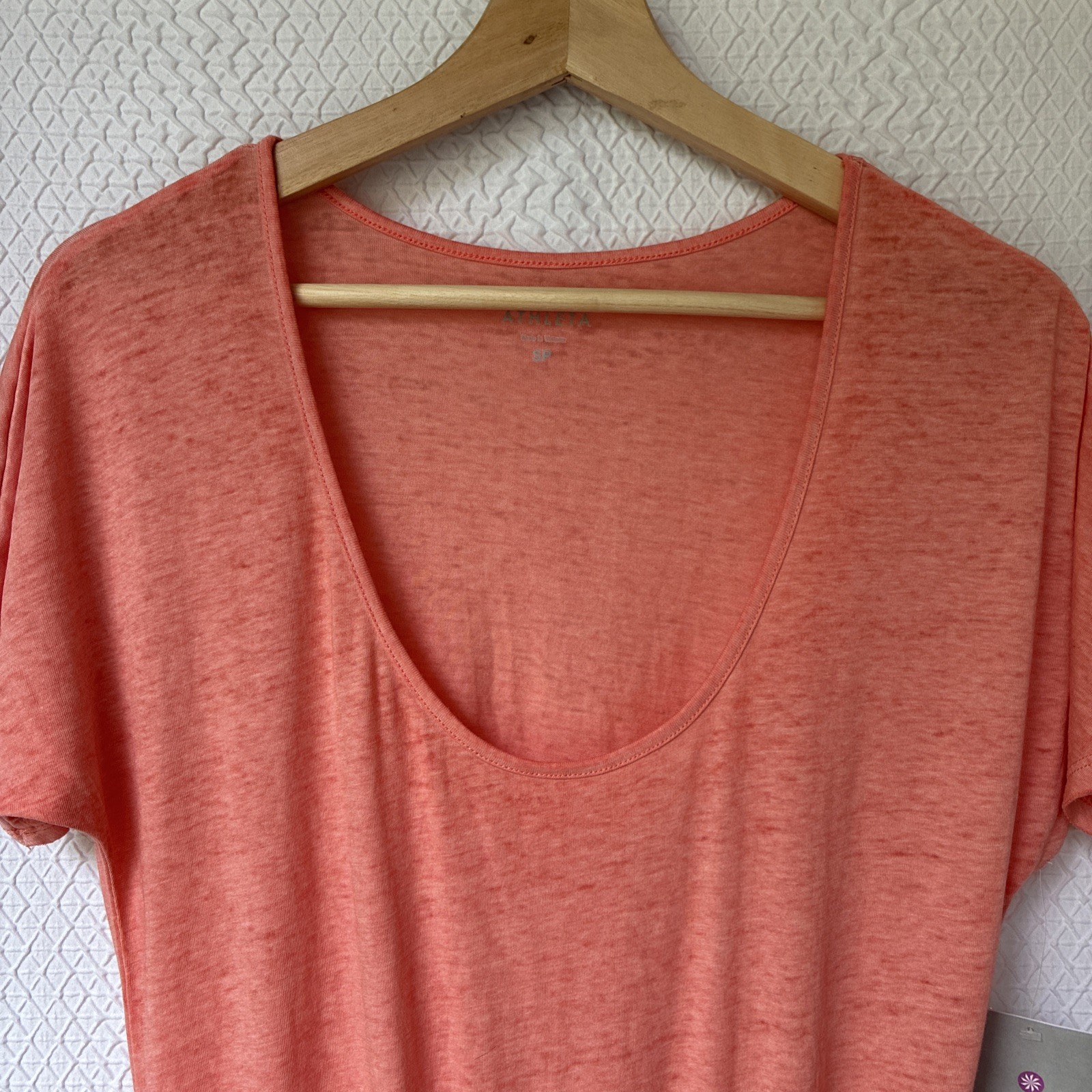 Athleta Captivate Dress Light Coral Sunset Size PS Petite Small NWT Knit Burnout