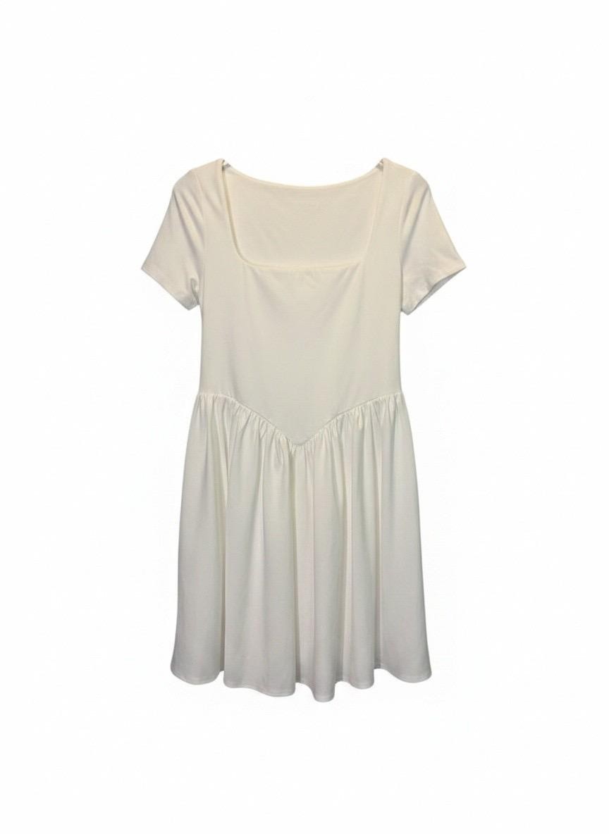 white oys dress, size small, tie in the back