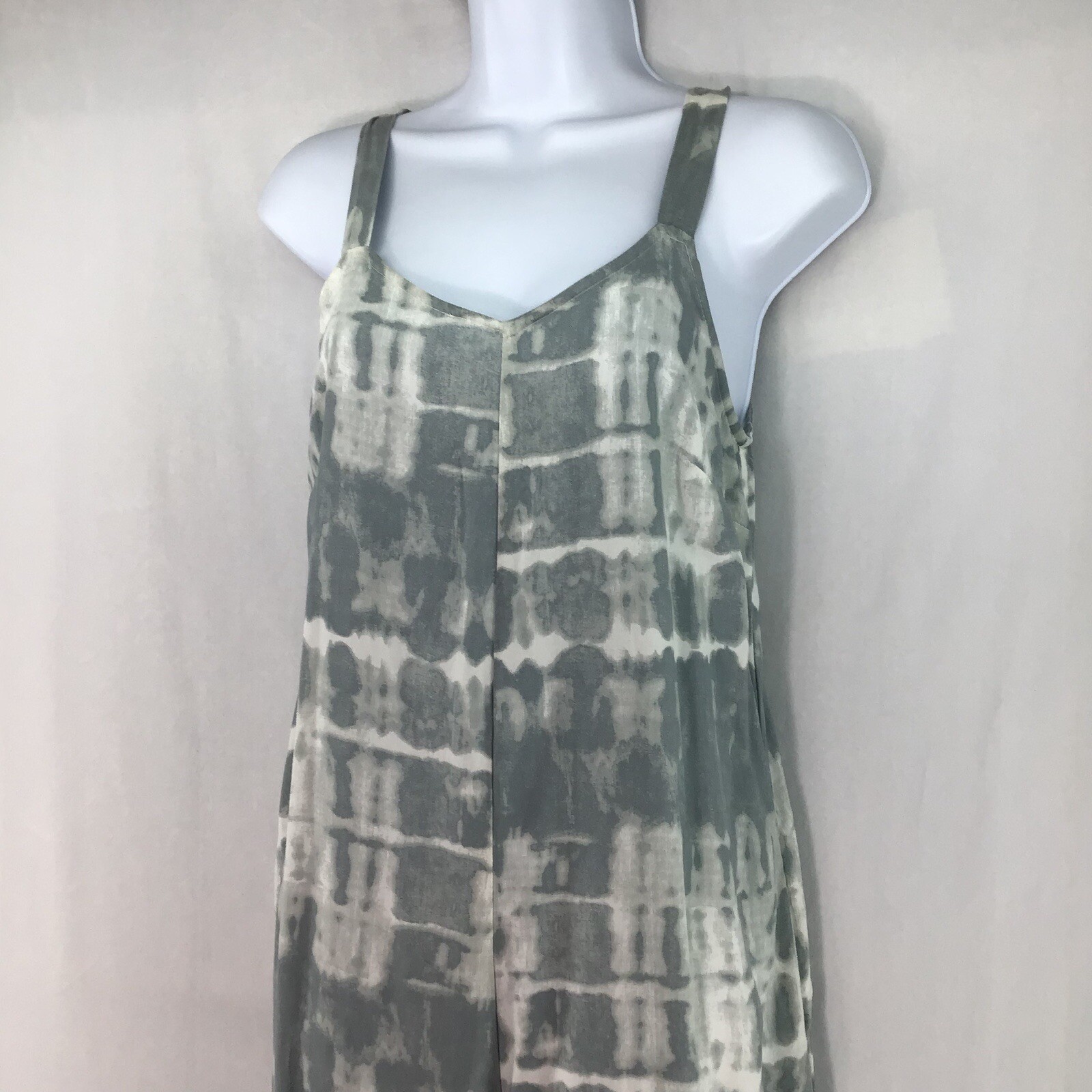 Japna Jumpsuit Womens Small Tie Dye Ruffle Bottom Culotte Dress Strappy Beachy