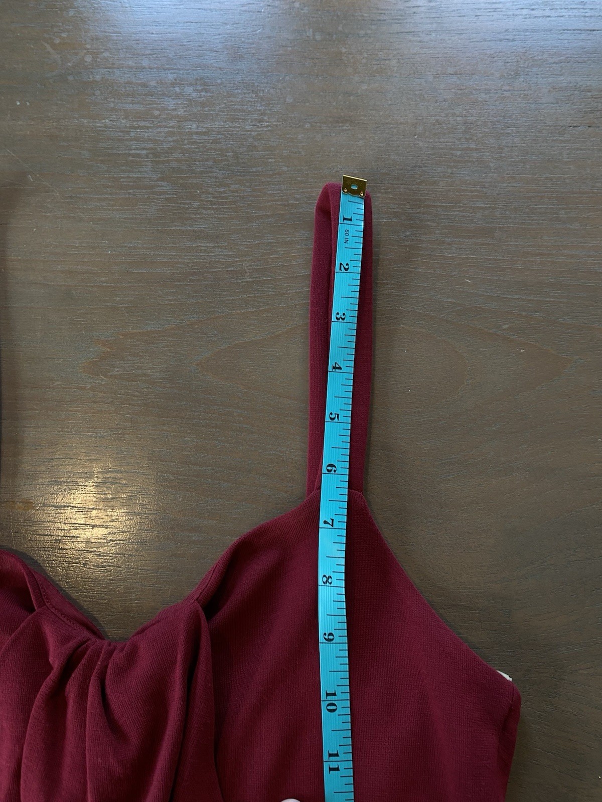 Ella Moss Dress Size Medium Burgundy & Gray Colorblock Front Twist Ruffle Detail