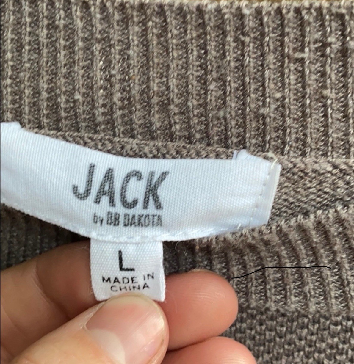 Jack by BB Dakota Sweater Dress | Taupe Gray Knit Mini | 3/4 Sleeve | ORG $78.00