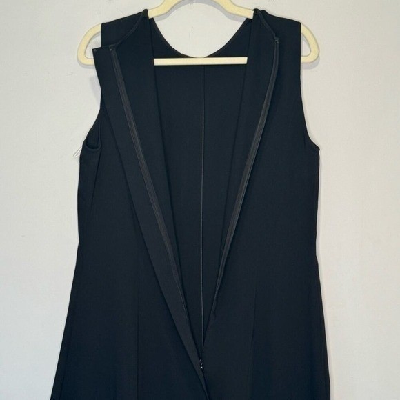Cedric Charlier Black Asymmetrical Sleeveless Shift Dress Women’s USA 12 Italy